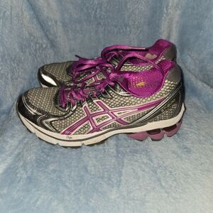 ASICS Women's Purple and Gray Running Shoes